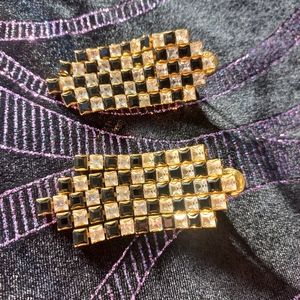 Vintage Monet clip statement earrings